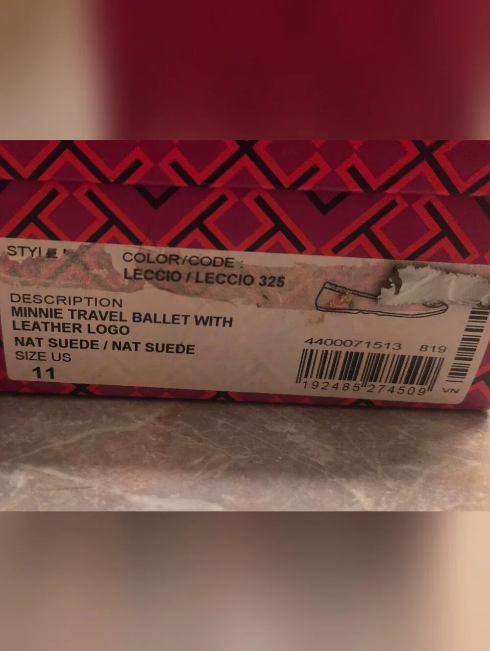 Tory Burch Minnie Suede Ballet Flats in Olive Green